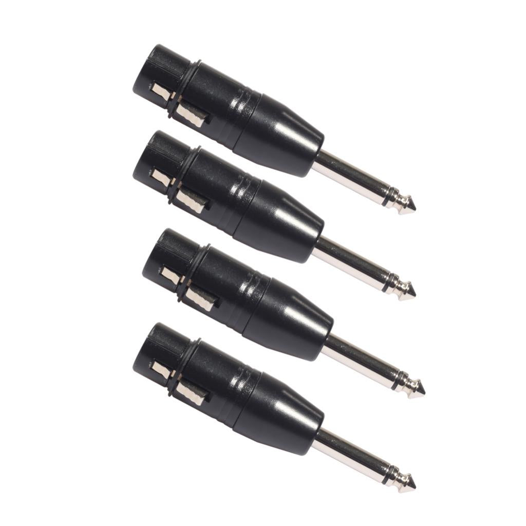 3 Pin XLR Female to 6.35mm Male Mono Jack Lead Adapter Microphone Leader