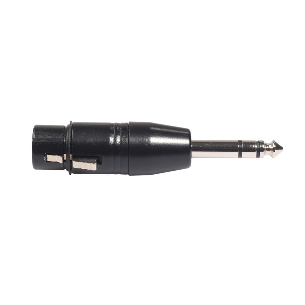 3 Pin XLR Female to 6.35mm TRS Male Stereo Plug-In Audio Adapter