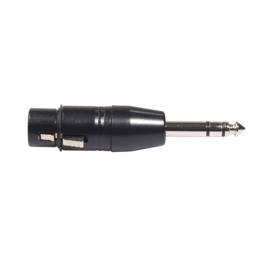 3 Pin XLR Female to 6.35mm TRS Male Stereo Plug-In Audio Adapter
