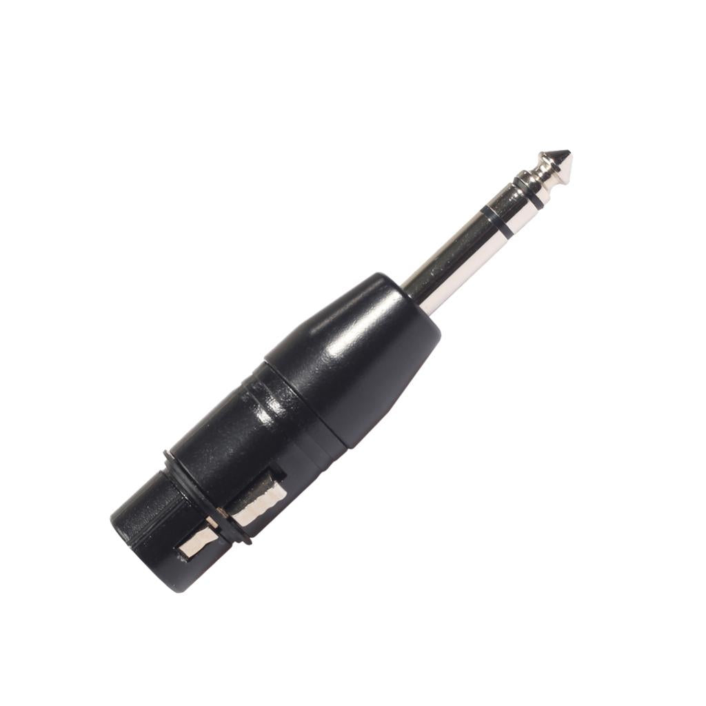 3 Pin XLR Female to 6.35mm TRS Male Stereo Plug-In Audio Adapter