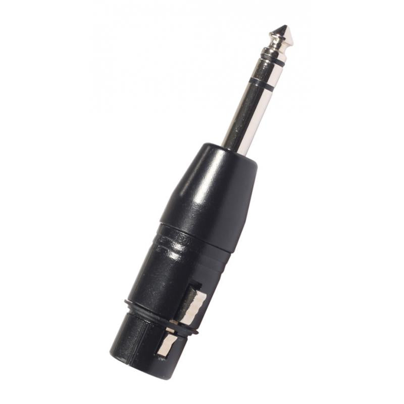 3 Pin XLR Female to 6.35mm TRS Male Stereo Plug-In Audio Adapter