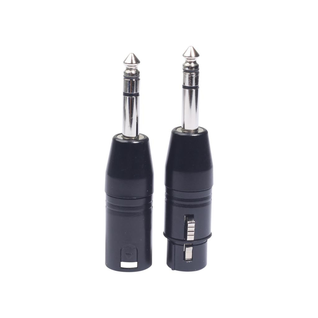 3 Pin XLR Female to 6.35mm TRS Male Stereo Plug-In Audio Adapter