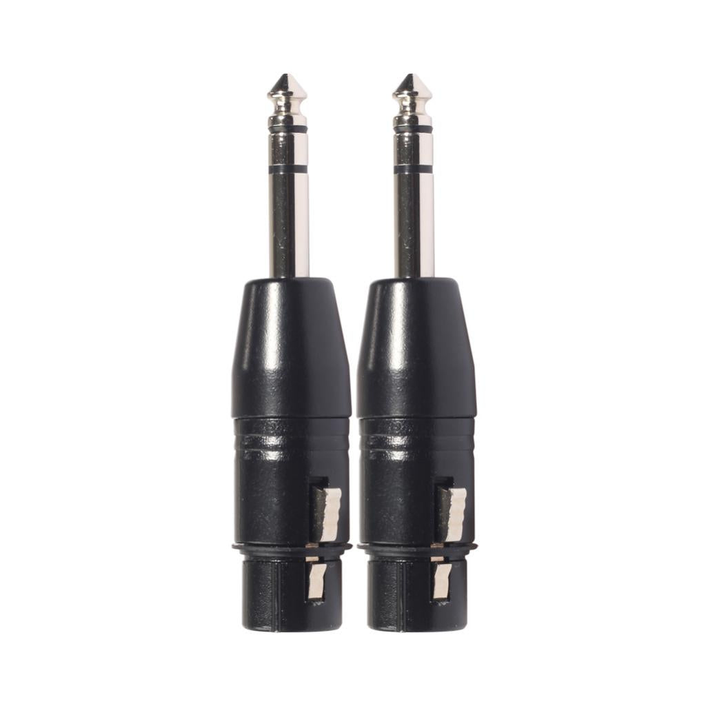 3 Pin XLR Female to 6.35mm TRS Male Stereo Plug-In Audio Adapter