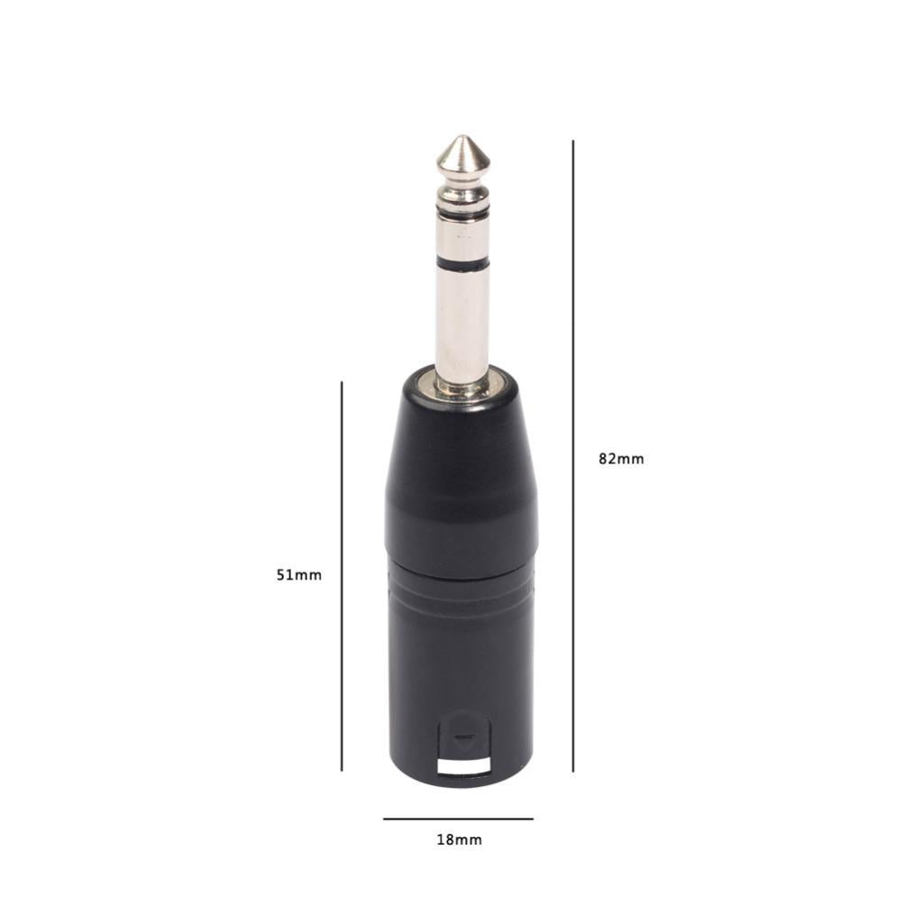 3 Pin XLR Male to 6.35mm Male Stereo Lead Adapter Microphone Leader