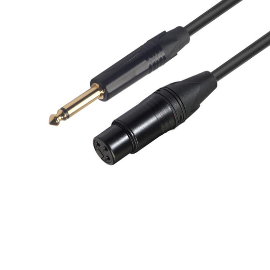 Microphone Cable - XLR Female to Jack 6.35 / 6.5 mm ( 1/4" ) Male Plug 3M