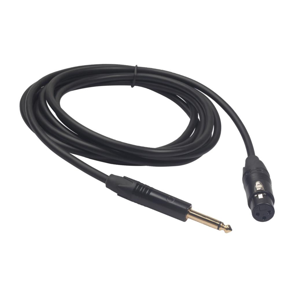 Microphone Cable - XLR Female to Jack 6.35 / 6.5 mm ( 1/4" ) Male Plug 3M