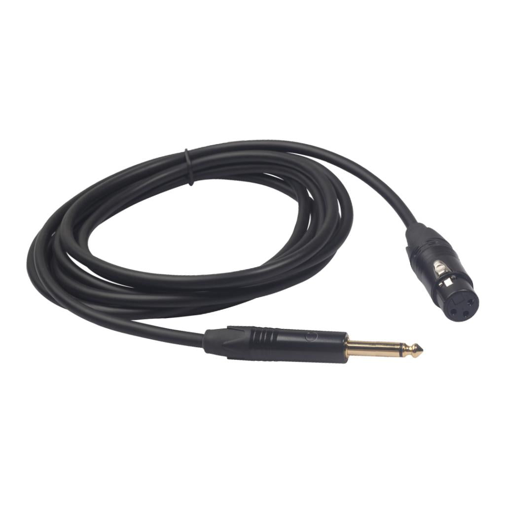 Microphone Cable - XLR Female to Jack 6.35 / 6.5 mm ( 1/4" ) Male Plug 3M