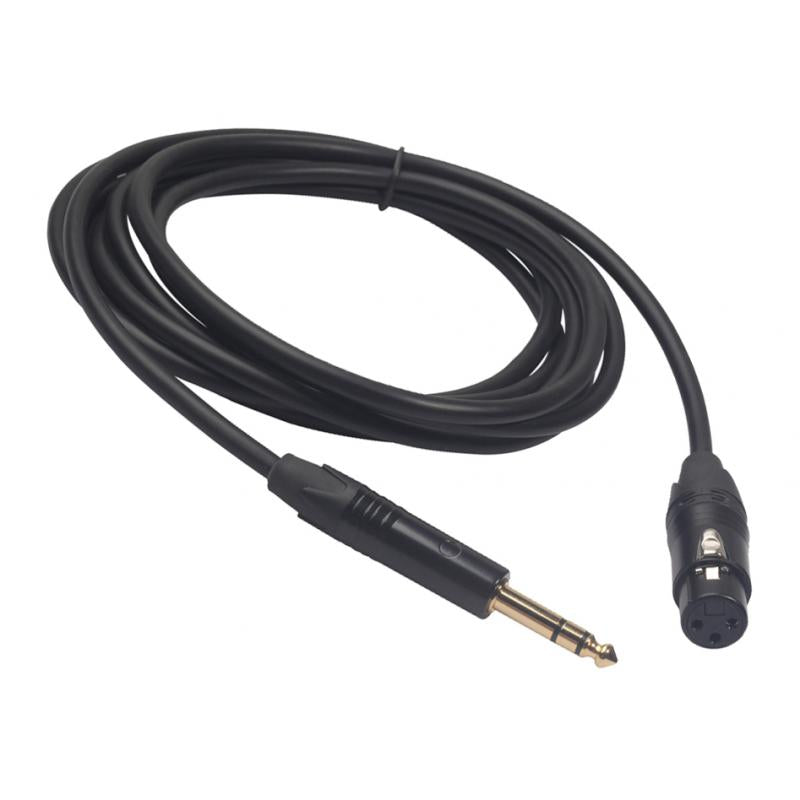 6.35mm Stereo 1/4" Jack to XLR Famle Cable Mixer Speaker Amp Guitar 3m