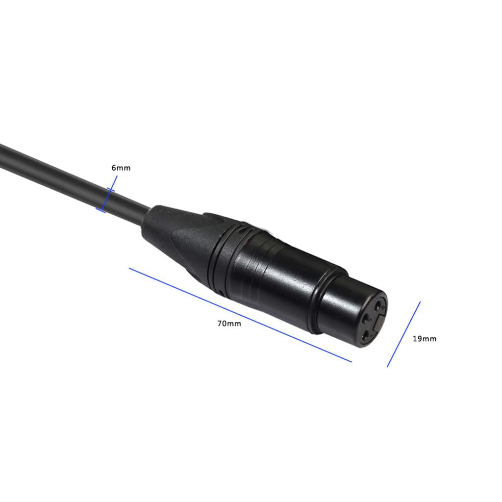 6.35mm Stereo 1/4" Jack to XLR Famle Cable Mixer Speaker Amp Guitar 3m