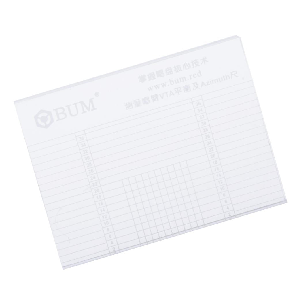 LP Vinyl Record Player Tonearm VTA & Cartridge Azimuth Ruler