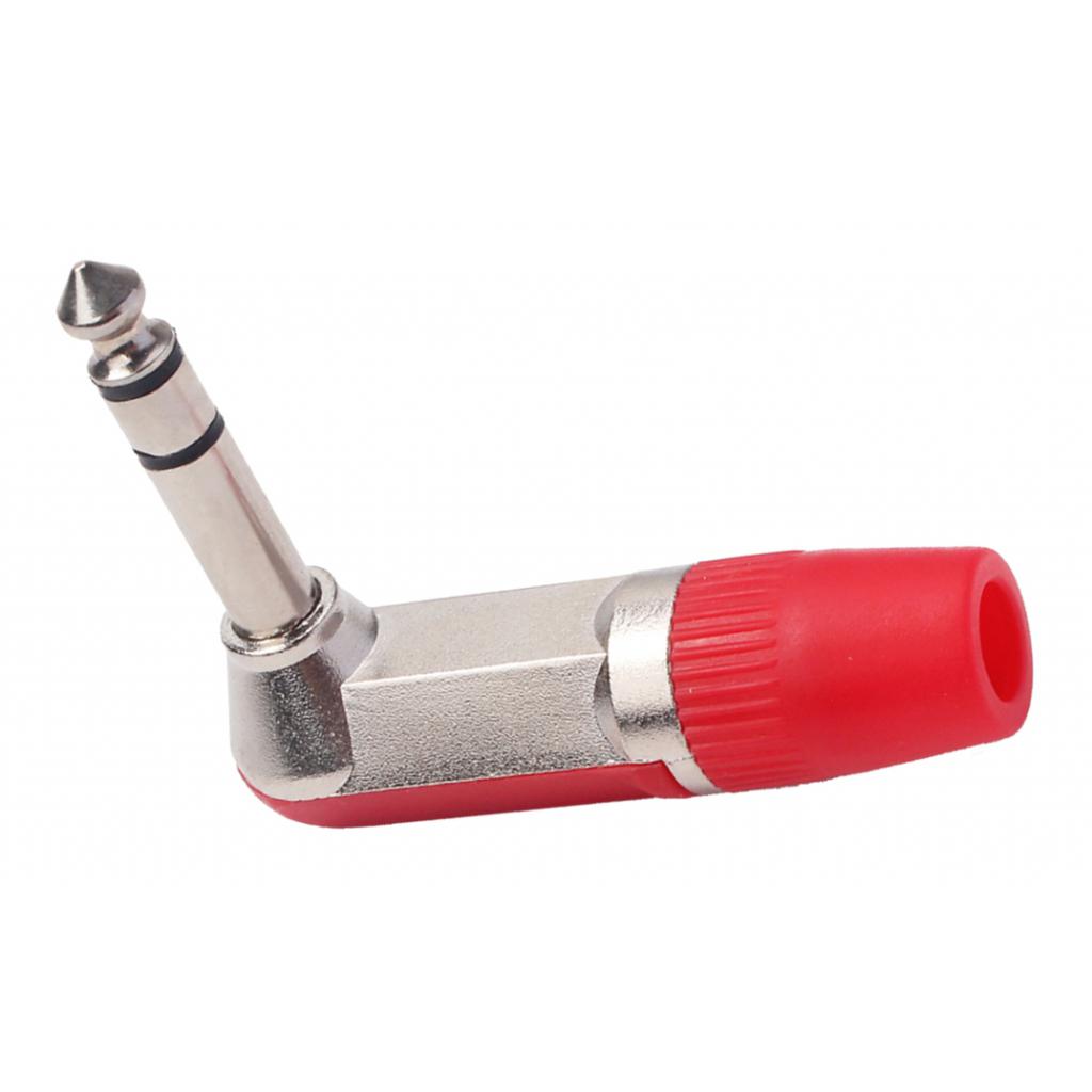 1/4" 6.3mm Stereo Audio Jack Plug Connector for Guitar Cable Accessories Red