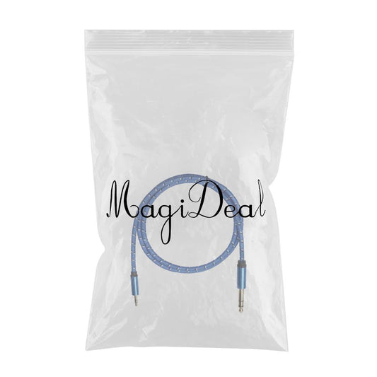 6.35mm 1/4" Male to 3.5mm 1/8" Male Stereo Audio Cable for iPod Amplifier 1m