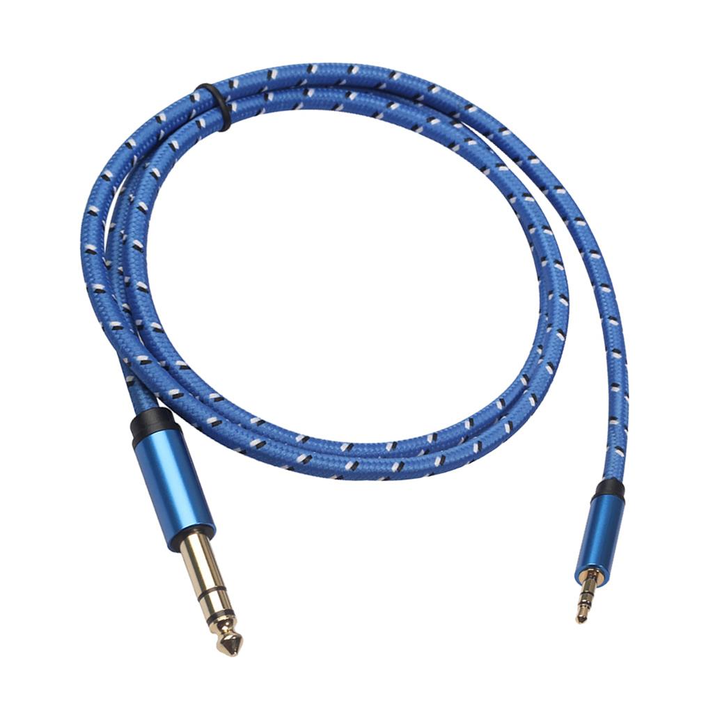 6.35mm 1/4" Male to 3.5mm 1/8" Male Stereo Audio Cable for iPod Amplifier 1m