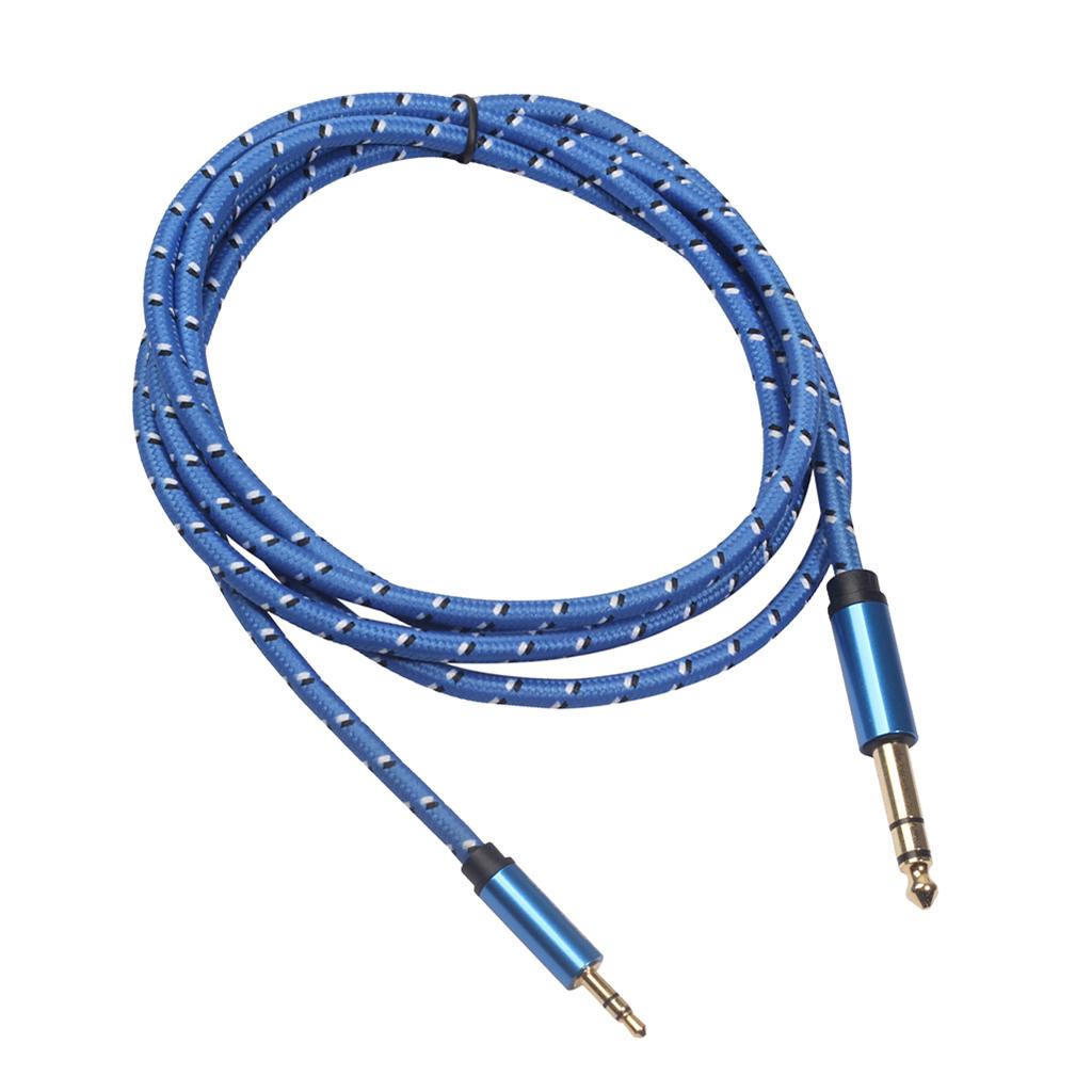 6.35mm 1/4" Male to 3.5mm 1/8" Male Stereo Audio Cable for iPod Amplifier 2m