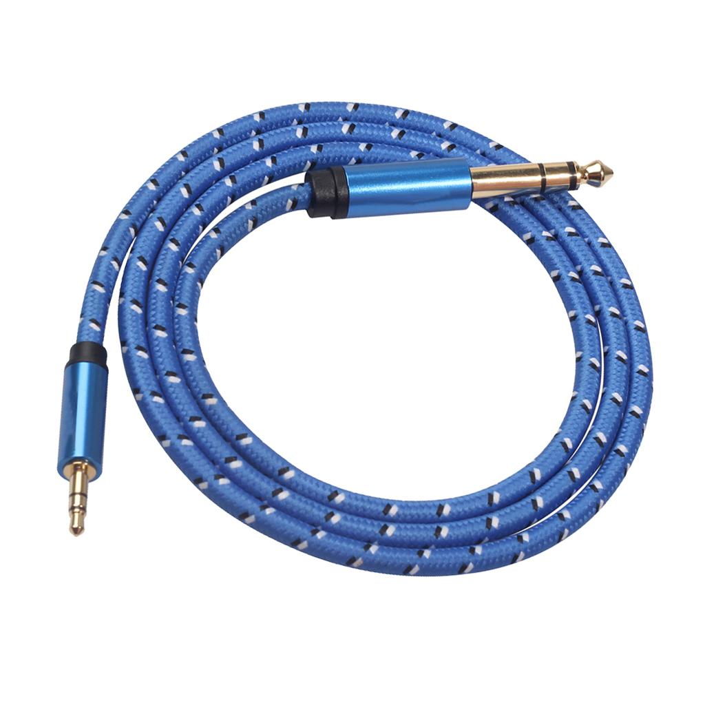 6.35mm 1/4" Male to 3.5mm 1/8" Male Stereo Audio Cable for iPod Amplifier 2m