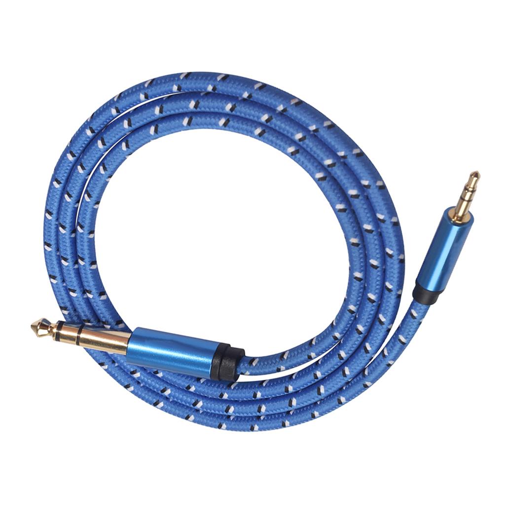 6.35mm 1/4" Male to 3.5mm 1/8" Male Stereo Audio Cable for iPod Amplifier 2m
