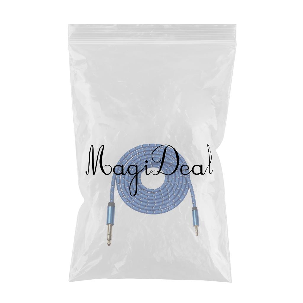 6.35mm 1/4" Male to 3.5mm 1/8" Male Stereo Audio Cable for iPod Amplifier 3m