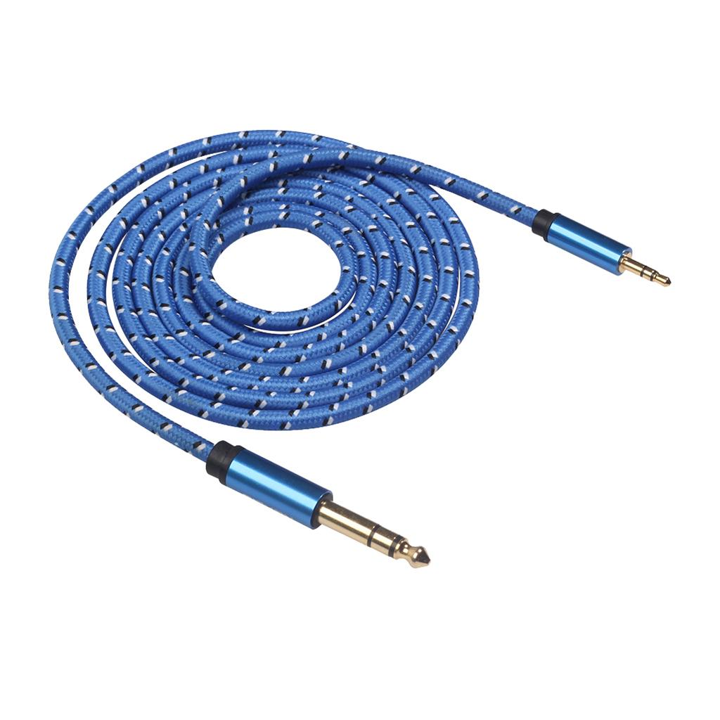6.35mm 1/4" Male to 3.5mm 1/8" Male Stereo Audio Cable for iPod Amplifier 3m