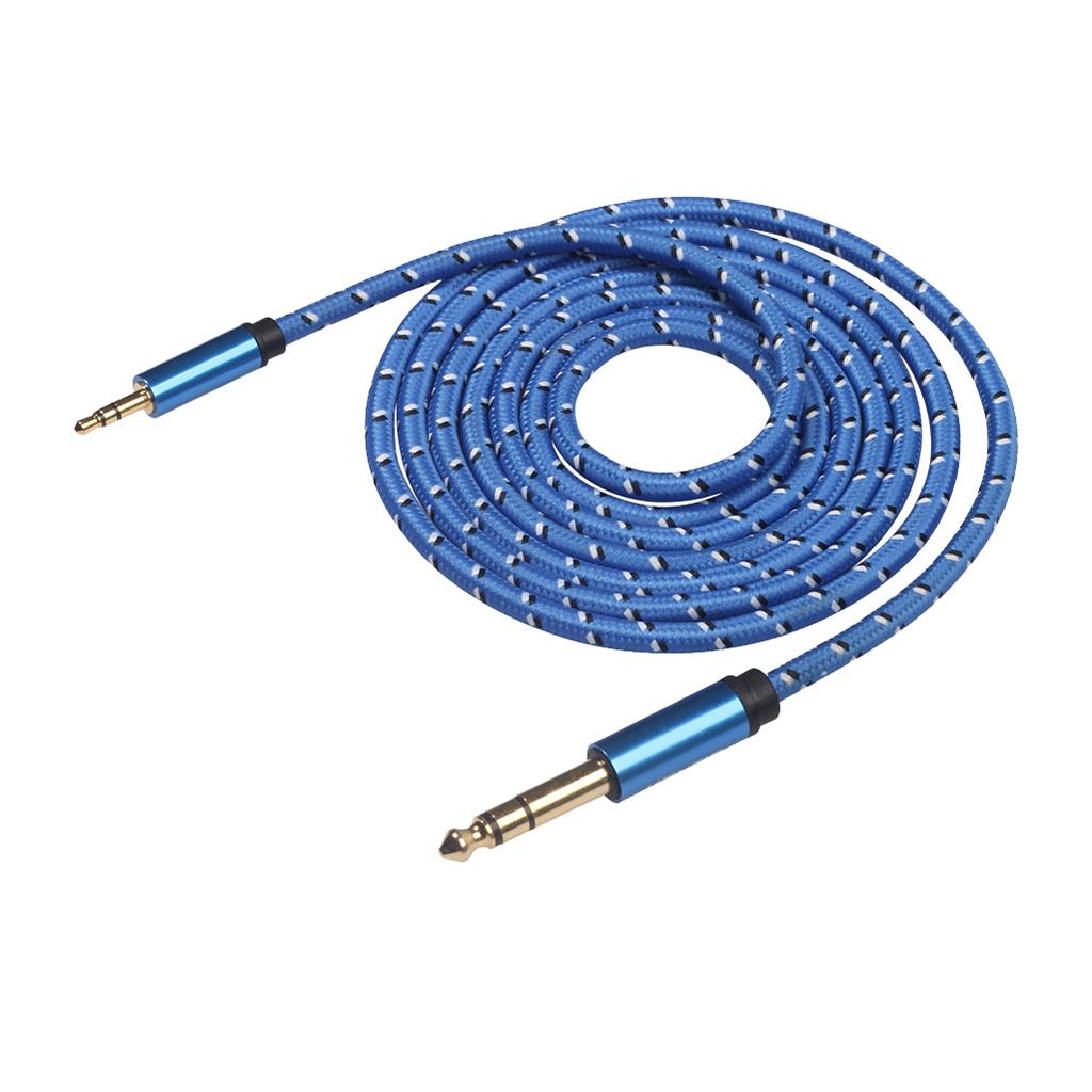 6.35mm 1/4" Male to 3.5mm 1/8" Male Stereo Audio Cable for iPod Amplifier 3m