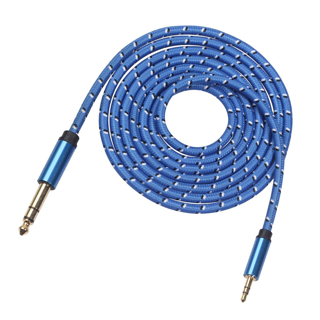 6.35mm 1/4" Male to 3.5mm 1/8" Male Stereo Audio Cable for iPod Amplifier 3m