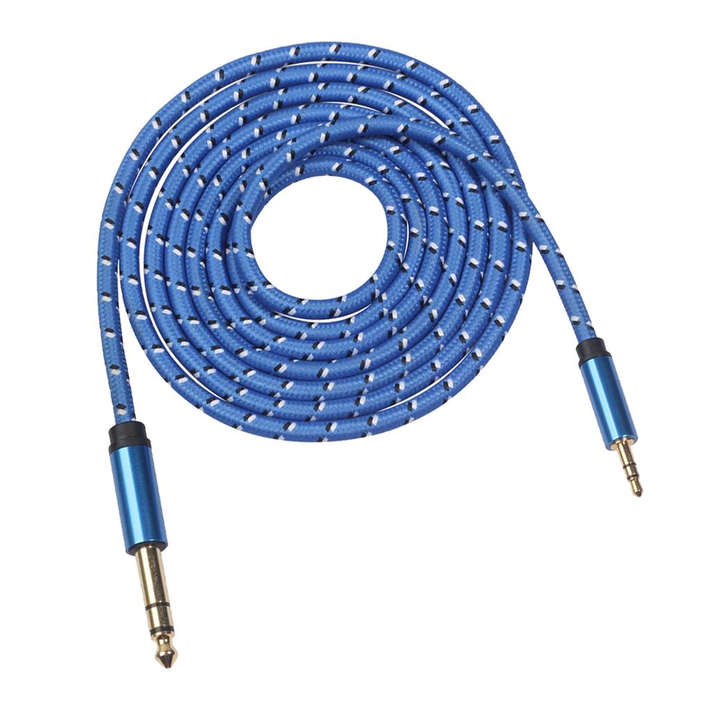 6.35mm 1/4" Male to 3.5mm 1/8" Male Stereo Audio Cable for iPod Amplifier 3m