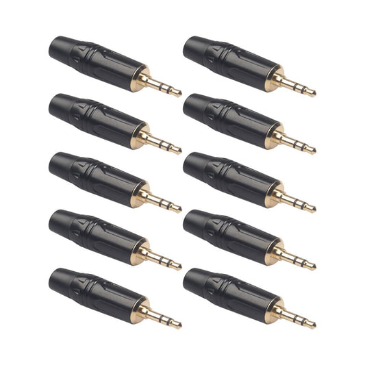 2pcs 3.5mm Stereo Audio Jack Cord Gold-plated DIY Accessory w/ Tail Plug