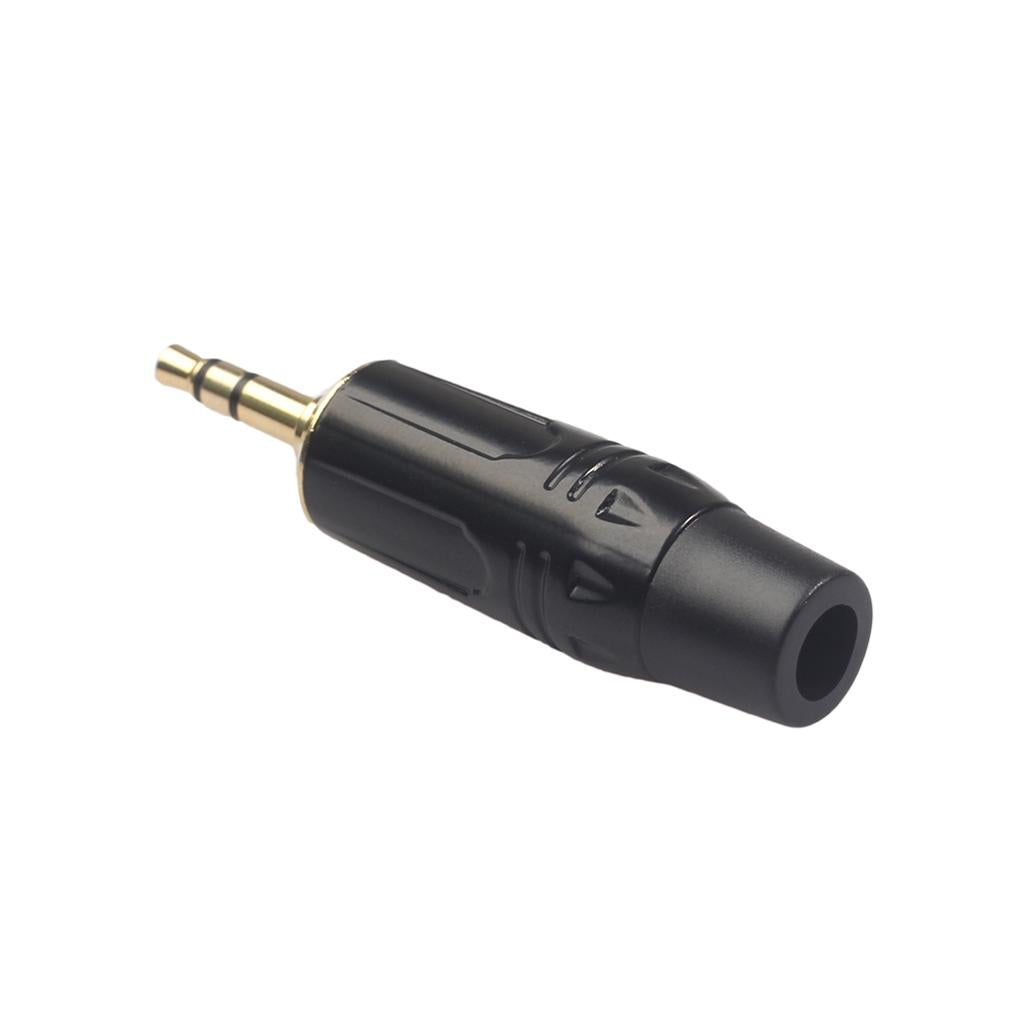 2pcs 3.5mm Stereo Audio Jack Cord Gold-plated DIY Accessory w/ Tail Plug