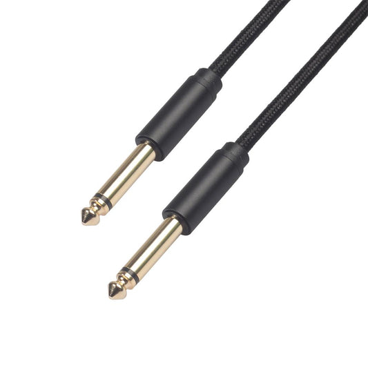 Straight Gold 6.35mm Male to Male Connector High Fidelity for Stage Studio