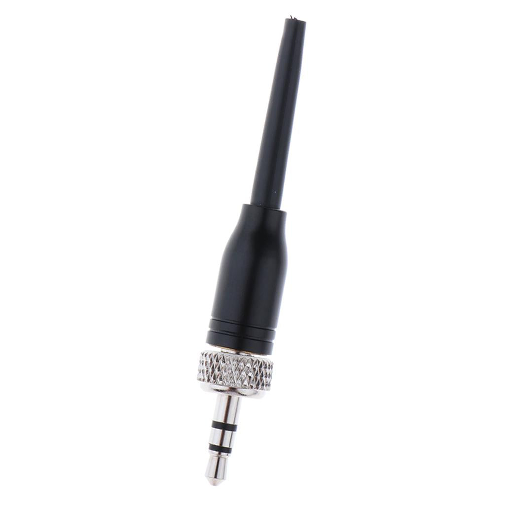 1x 3.5mm Lock Stereo Jack Plug DIY Audio Connector for Microphone Black 6cm