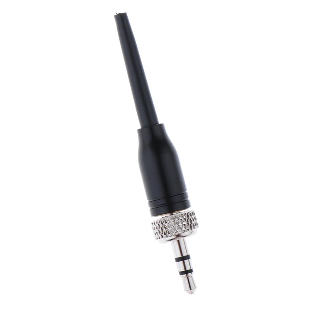 1x 3.5mm Lock Stereo Jack Plug DIY Audio Connector for Microphone Black 6cm