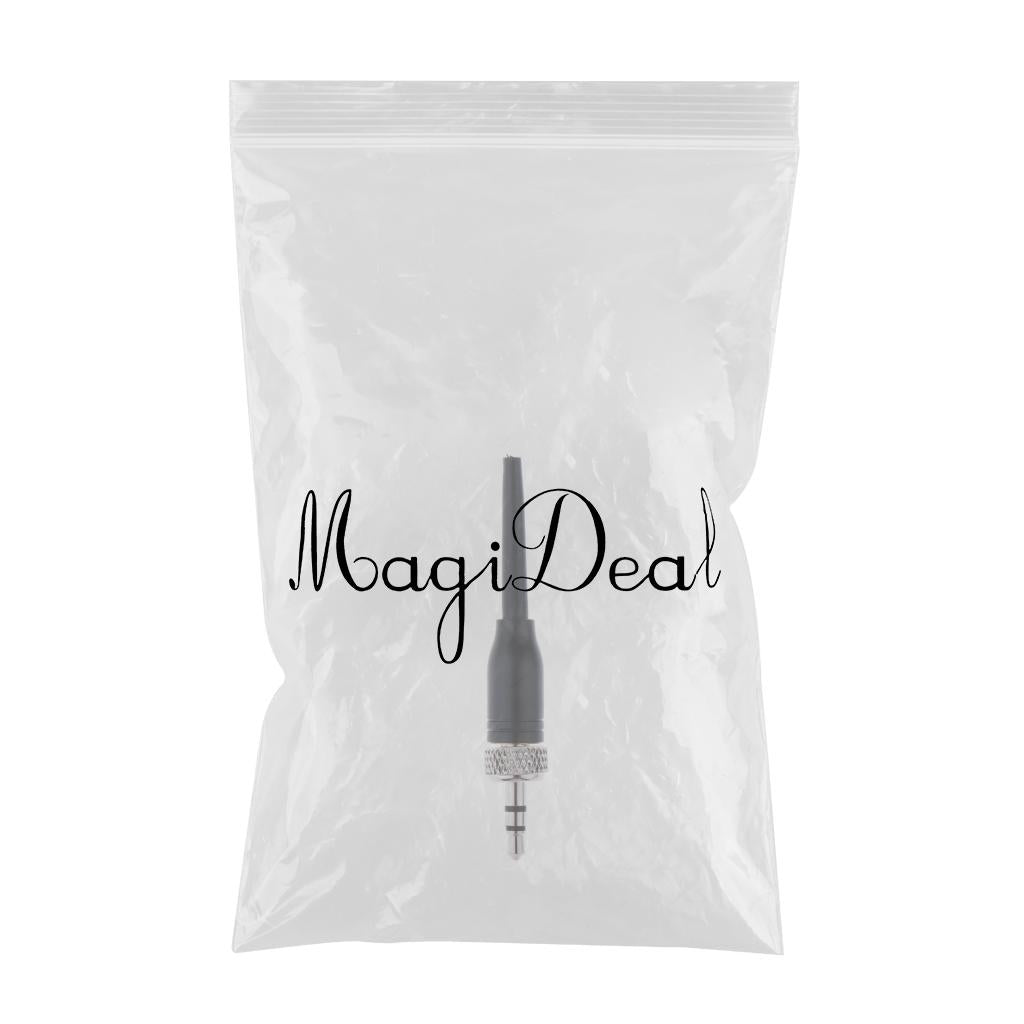 1x 3.5mm Lock Stereo Jack Plug DIY Audio Connector for Microphone Black 6cm