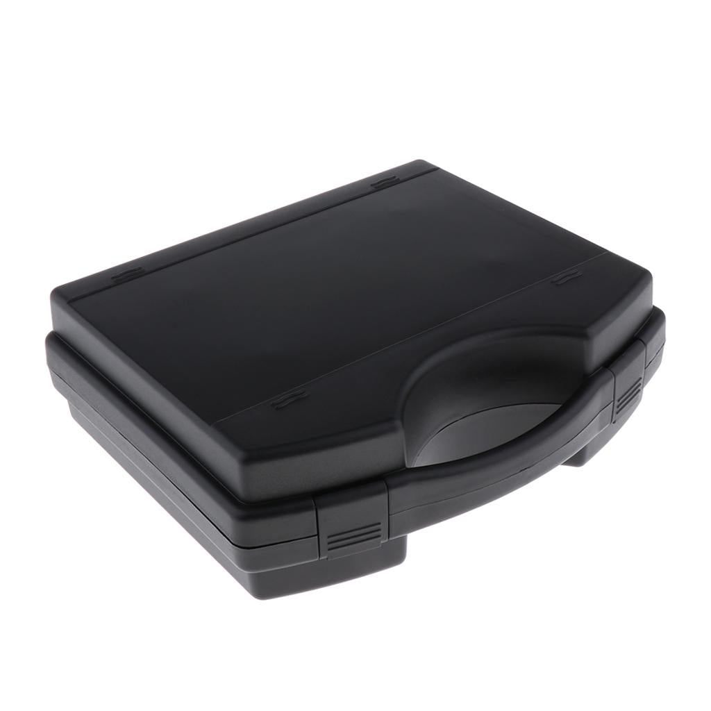 1x Durable Plastic Microphone Storage Case Box Fit 2 Mic Microphone Black