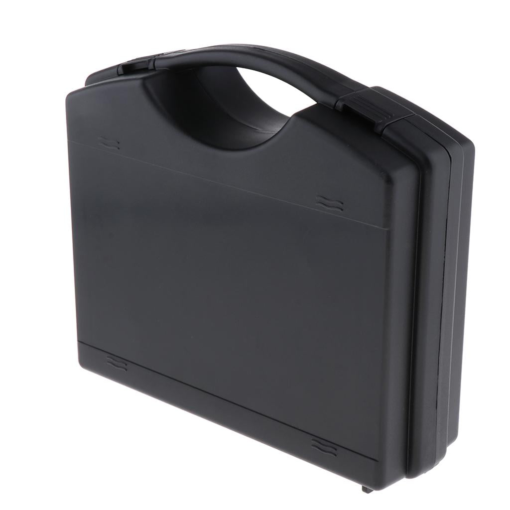 1x Durable Plastic Microphone Storage Case Box Fit 2 Mic Microphone Black