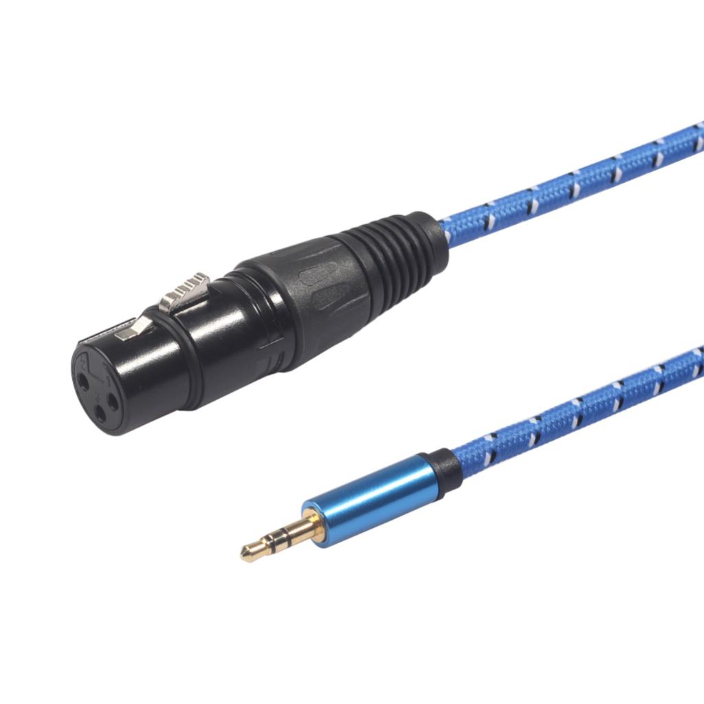 Audio Cable Cord Line 3.5mm Male to XLR Female Connection Plug Adapter