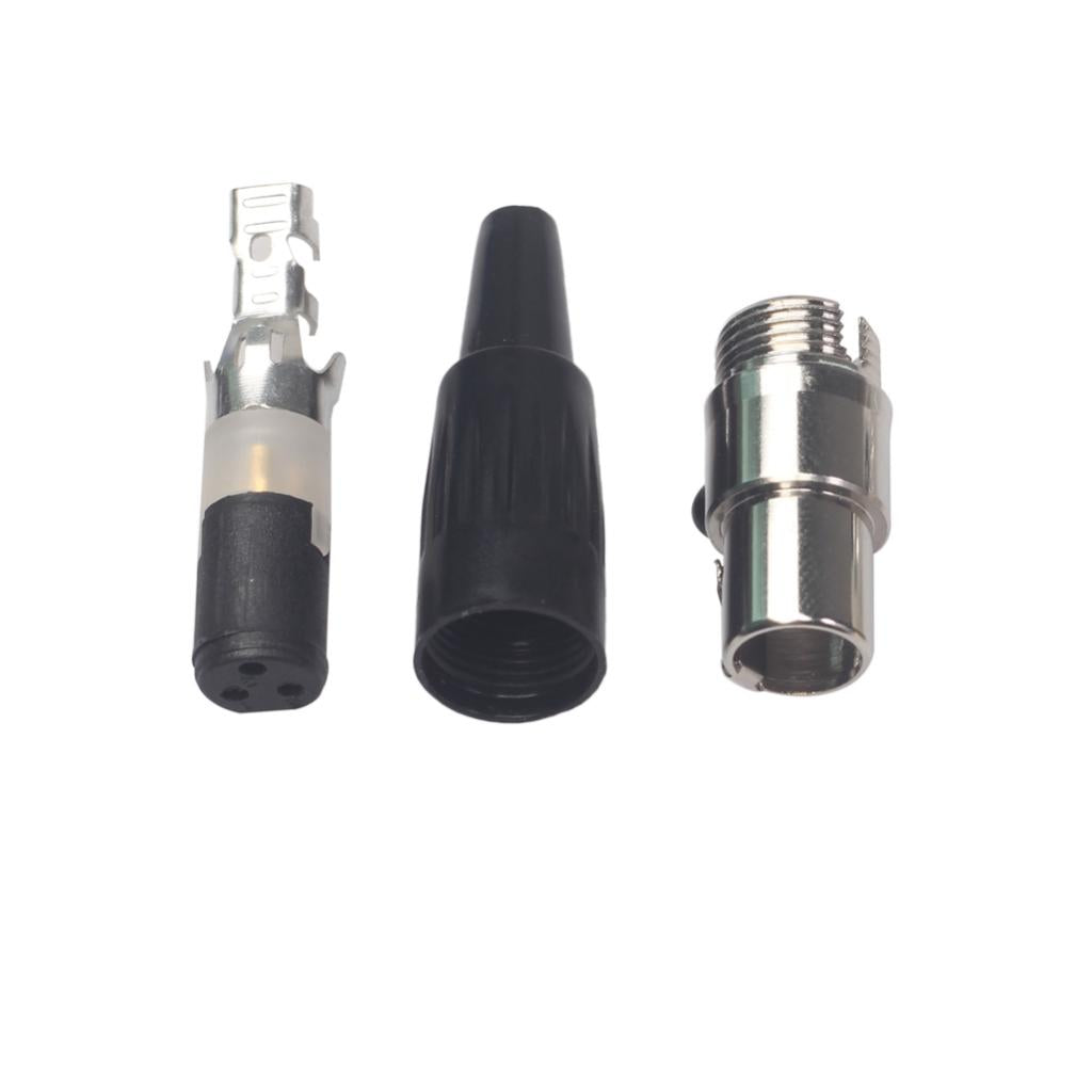 Mini XLR 3Pin Female Plug Small XLR Audio Microphone Connector Adapter