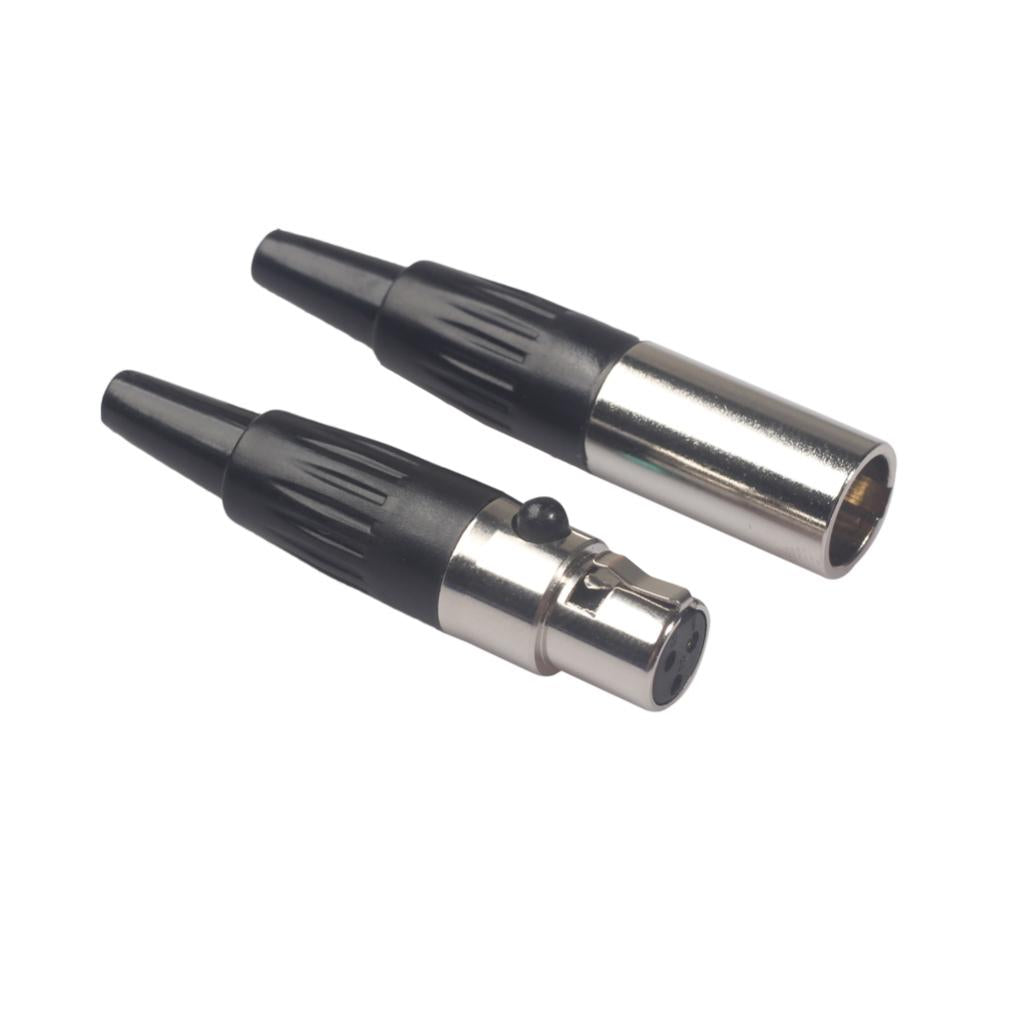 Mini XLR 3Pin Female Plug Small XLR Audio Microphone Connector Adapter