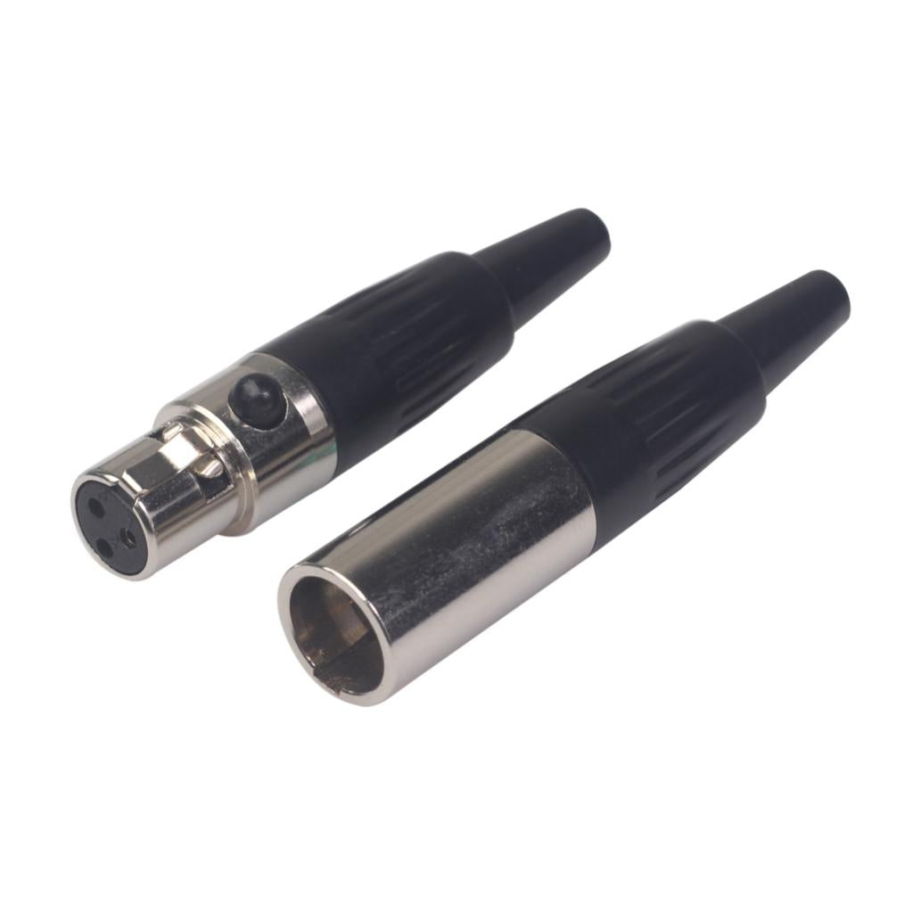 Mini XLR 3Pin Female Plug Small XLR Audio Microphone Connector Adapter