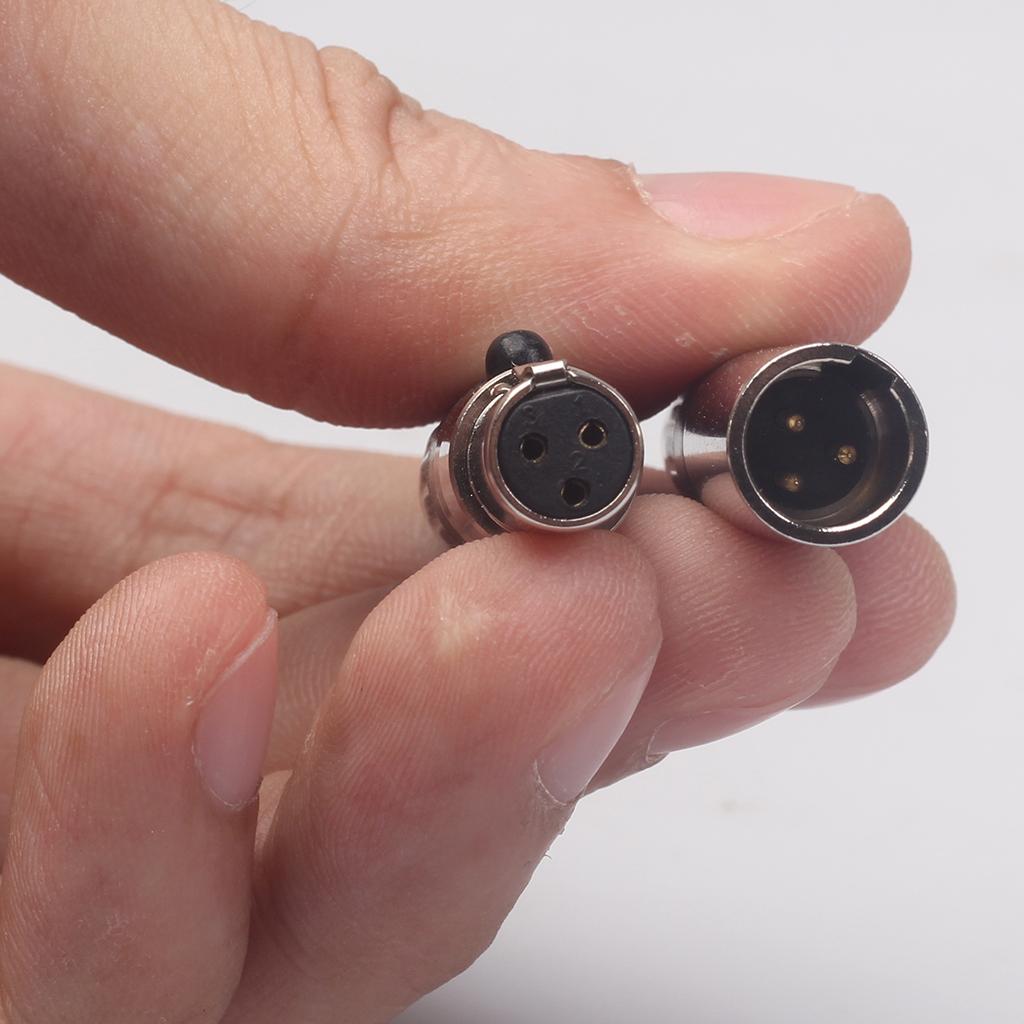 Mini XLR 3Pin Female Plug Small XLR Audio Microphone Connector Adapter