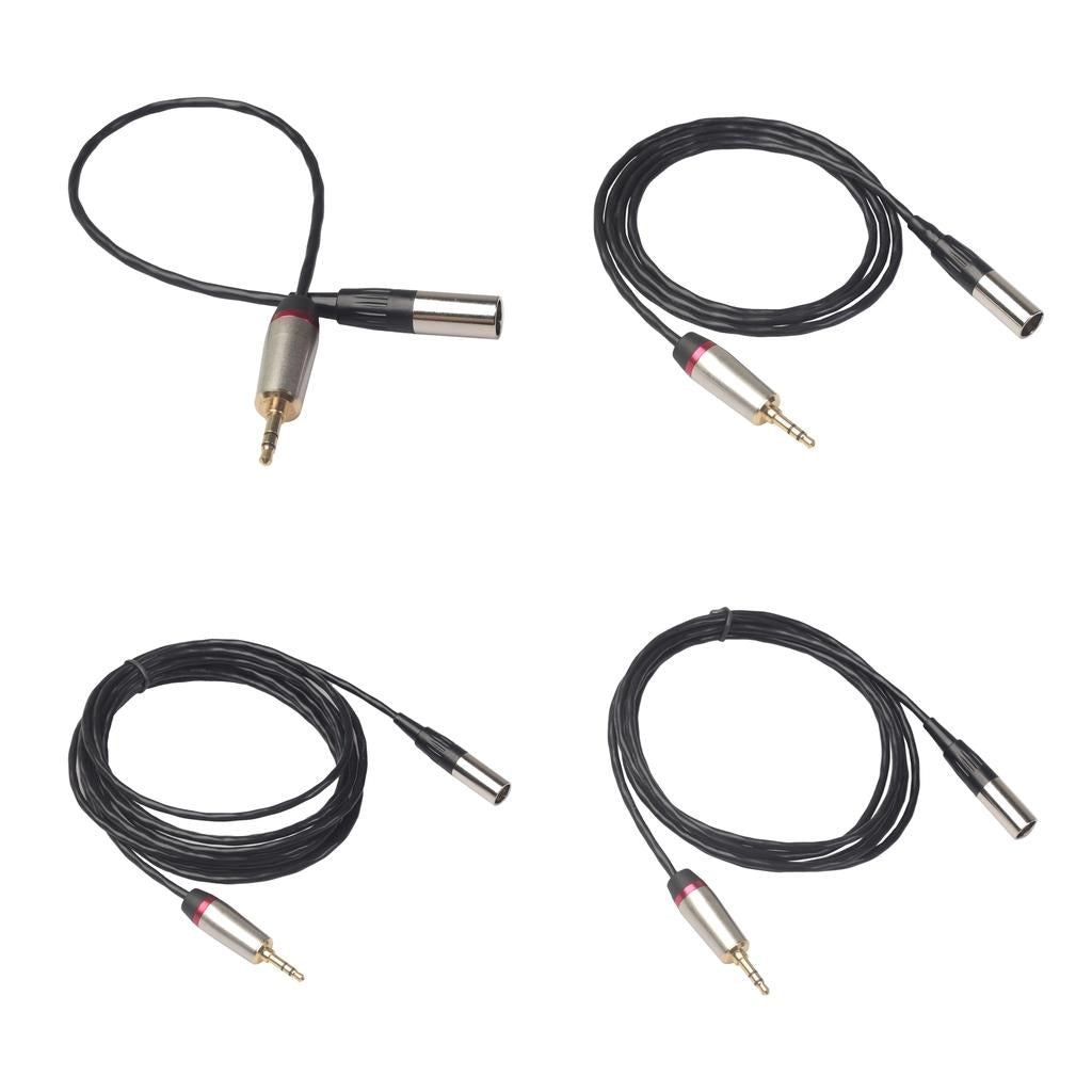 3.5mm Male to XLR Male Cable Cord Microphone Audio Connector Wire 0.3m