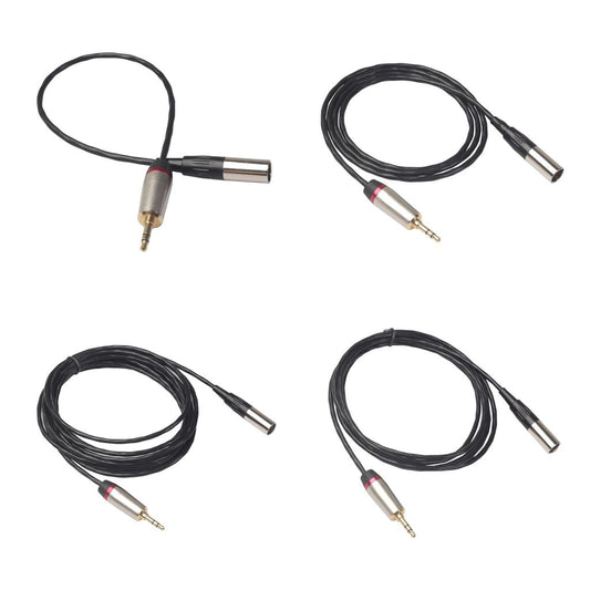 3.5mm Male to XLR Male Cable Cord Microphone Audio Connector Wire 0.3m