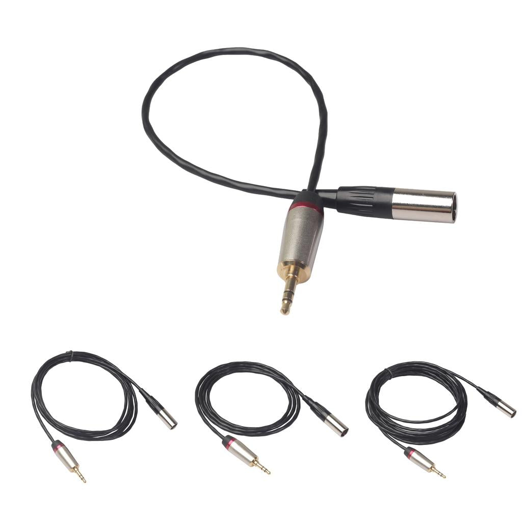 3.5mm Male to XLR Male Cable Cord Microphone Audio Connector Wire 0.3m