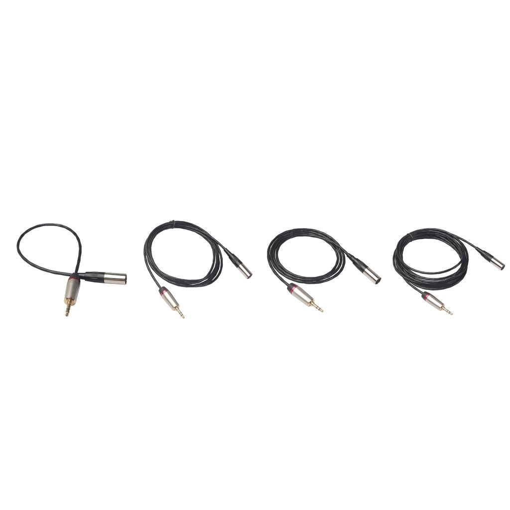 3.5mm Male to XLR Male Cable Cord Microphone Audio Connector Wire 0.3m