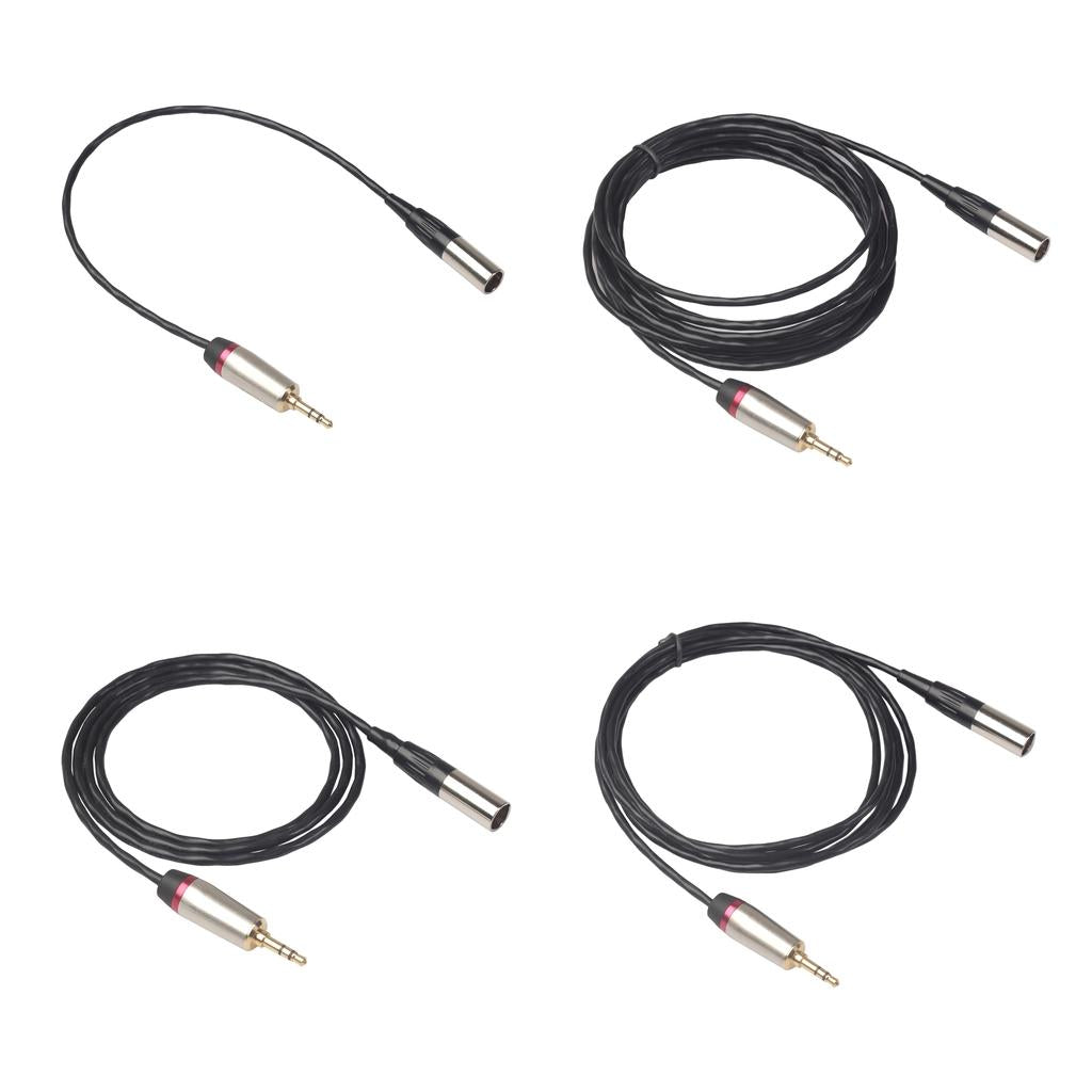 3.5mm Male to XLR Male Cable Cord Microphone Audio Connector Wire 0.3m