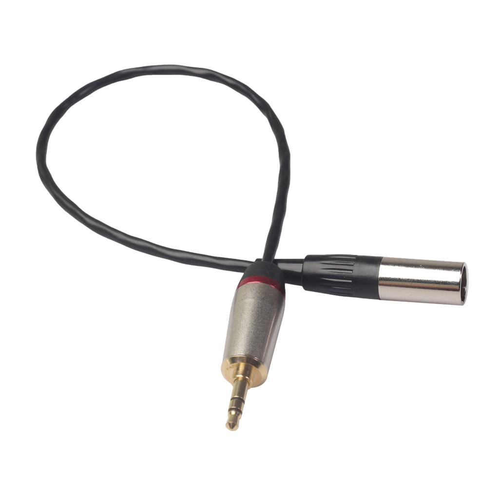 3.5mm Male to XLR Male Cable Cord Microphone Audio Connector Wire 0.3m