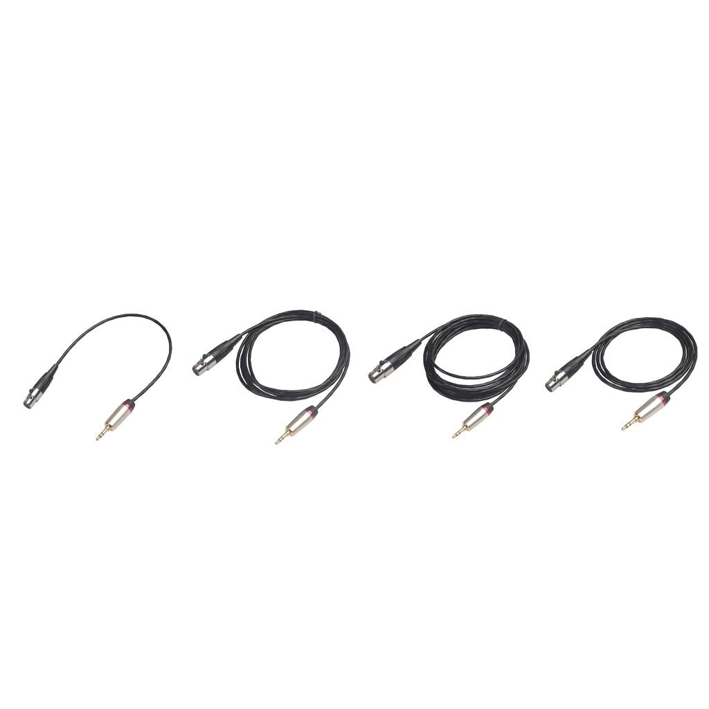 3.5mm Male to XLR Female Cable Cord Microphone Audio Connector Wire 0.3m