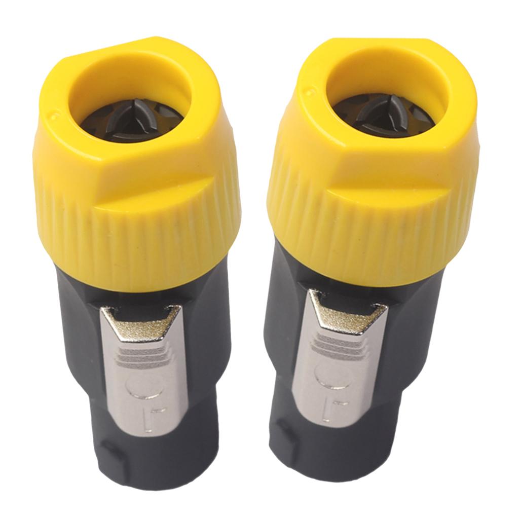 4pins NL4FC Speaker Connector Aviation Plug Professional Audio Plug yellow