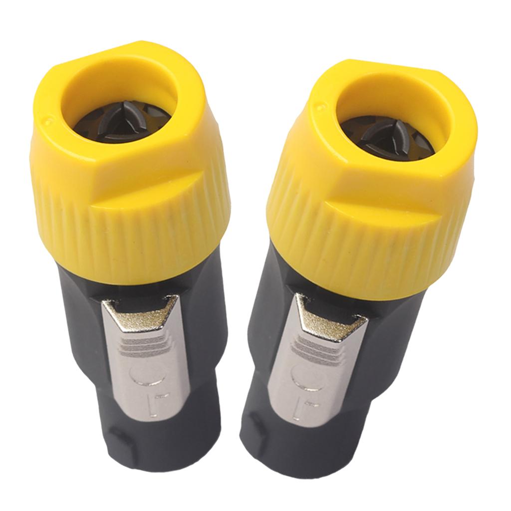 4pins NL4FC Speaker Connector Aviation Plug Professional Audio Plug yellow