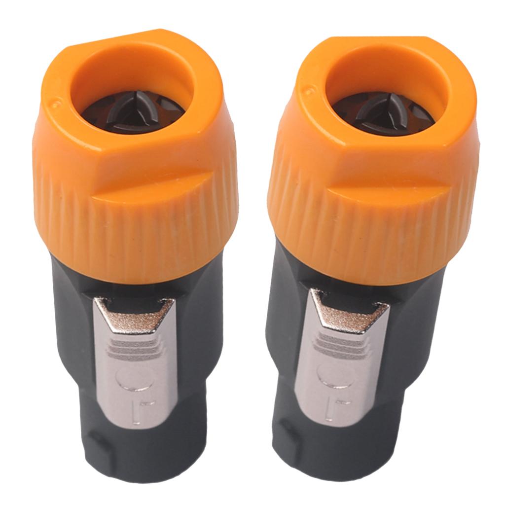 4pins NL4FC Speaker Connector Aviation Plug Professional Audio Plug orange