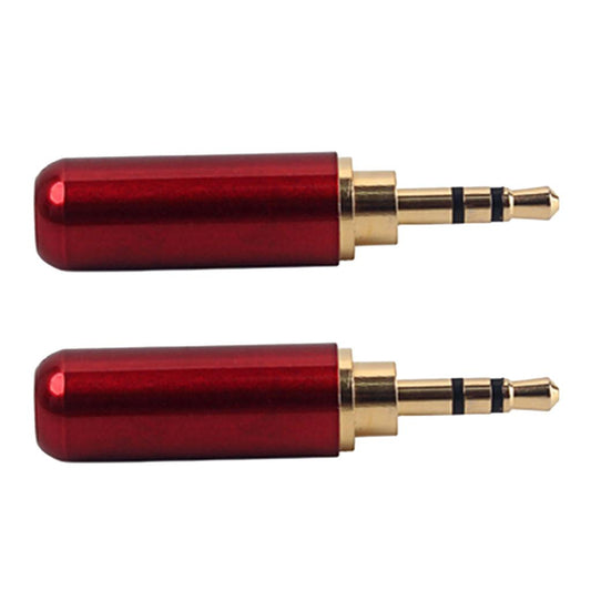 2.5mm 3 Poles Male Plug Aluminum Stereo Plug Wire Connector Plug Earphone 