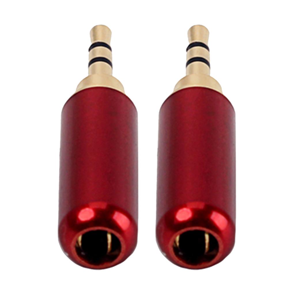 2.5mm 3 Poles Male Plug Aluminum Stereo Plug Wire Connector Plug Earphone
